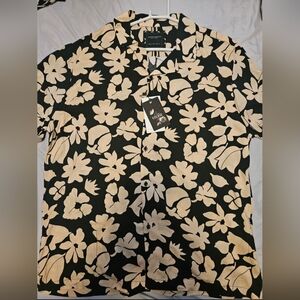 Denim & Flower Black and Cream Floral Shirt